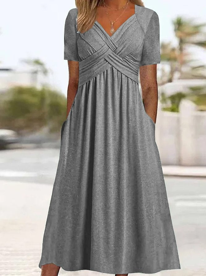 🔥✨【50% sleva】【S-5XL】😍 Nové bavlněné šaty větší velikosti, ležérní střední délka