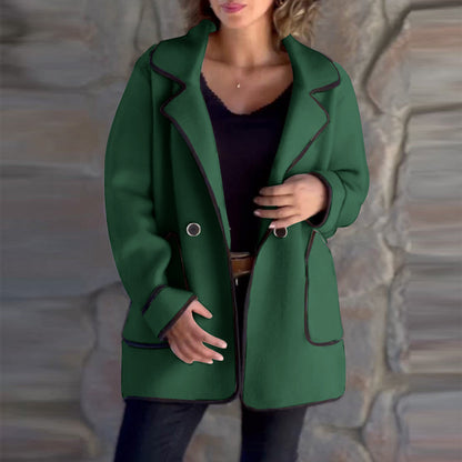 💥【S-5XL】Nový elegantní oboustranný vlněný kabát s kostýmovým límcemm --4163742