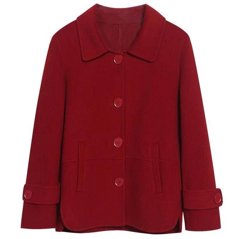 💕【S-2XL】 Nový zimní ležérní dámský vlněný kabát, módní a všestranný -4160184