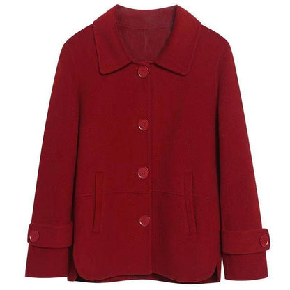 💕【S-2XL】 Nový zimní ležérní dámský vlněný kabát, módní a všestranný -4160184