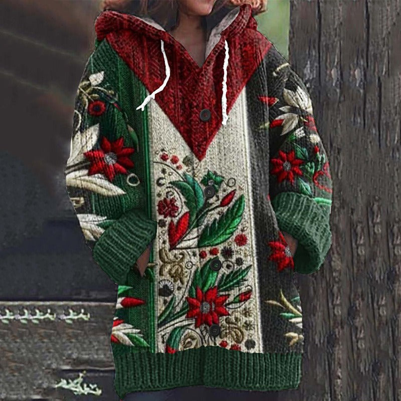 🥰【🔥Horký prodej】Zimní nový styl 2025 pohodlný retro teplý svetr pletená kardiganová bunda