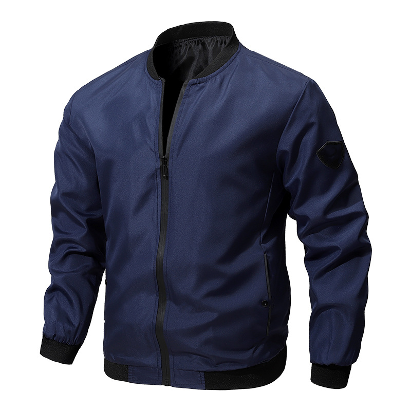 🚀🧥【50% kedvezmény 🔥】【S–6XL】Férfi lezser egyszínű pilótadzseki, nagy méretekben is kapható