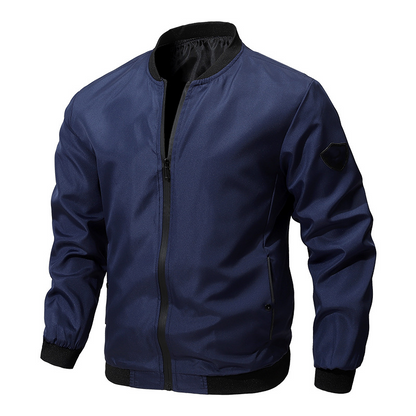 🚀🧥【50% kedvezmény 🔥】【S–6XL】Férfi lezser egyszínű pilótadzseki, nagy méretekben is kapható
