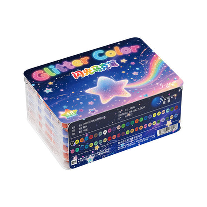 【48 barev】🔥✨️Dvoustranná sada třpytivých zvýrazňovačů