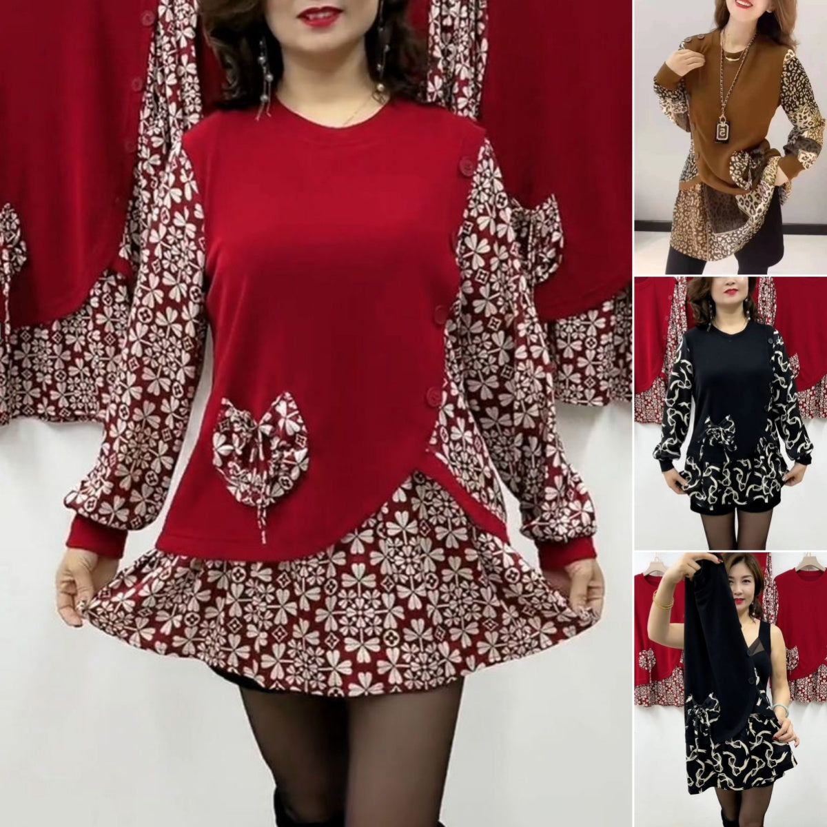 🍁【Sleva na nový produkt -49% 💥】✨Top s potiskem a prošitím podzim 2025 （M-6XL）