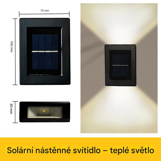 💡💡【Kupte 1 a získejte 1 zdarma🔥】【Sleva 48% 🔥】Solární venkovní nástěnné světlo pro zahradu, dekorativní oboustranné osvětlení stěn, odolné proti dešti