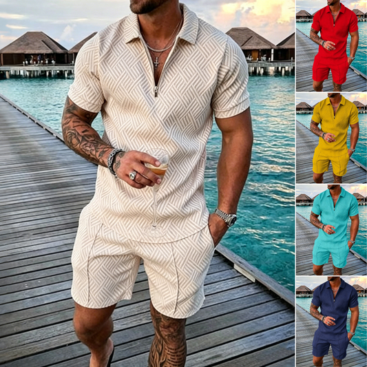 😎 50% popusta🔥【Majica + hlače】 (40-130 kg) Muški dnevni set polo majica s 3D printom i patentnim zatvaračem ✅️Plaćanje pouzećem ✅️2 artikla uz 70% popusta