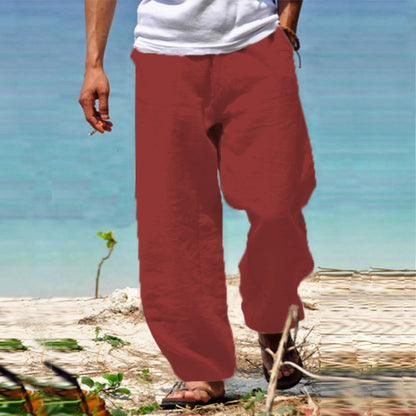 👖🕺【Sleva 50 % 🔥】【S–5XL】😍 Letní pánské kalhoty s volným rovným střihem, ve velkých velikostech, dostupné v 8 barvách