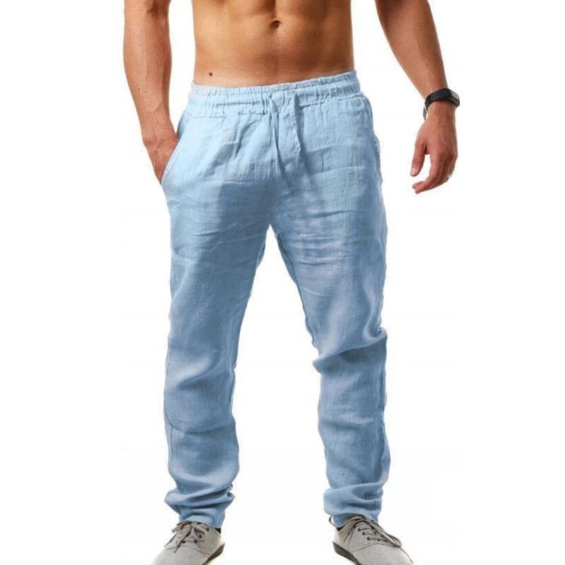 😍👖【Kup 1 a 1 zdarma🔥】【S-4XL】💥2025 nové letní pánské sportovní kalhoty velké velikosti, široká verze prodyšného materiálu z bavlny a lnu