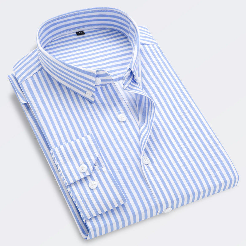 👔【M-5XL】Pánská neformální obchodní košile s pruhy s dlouhým rukávem