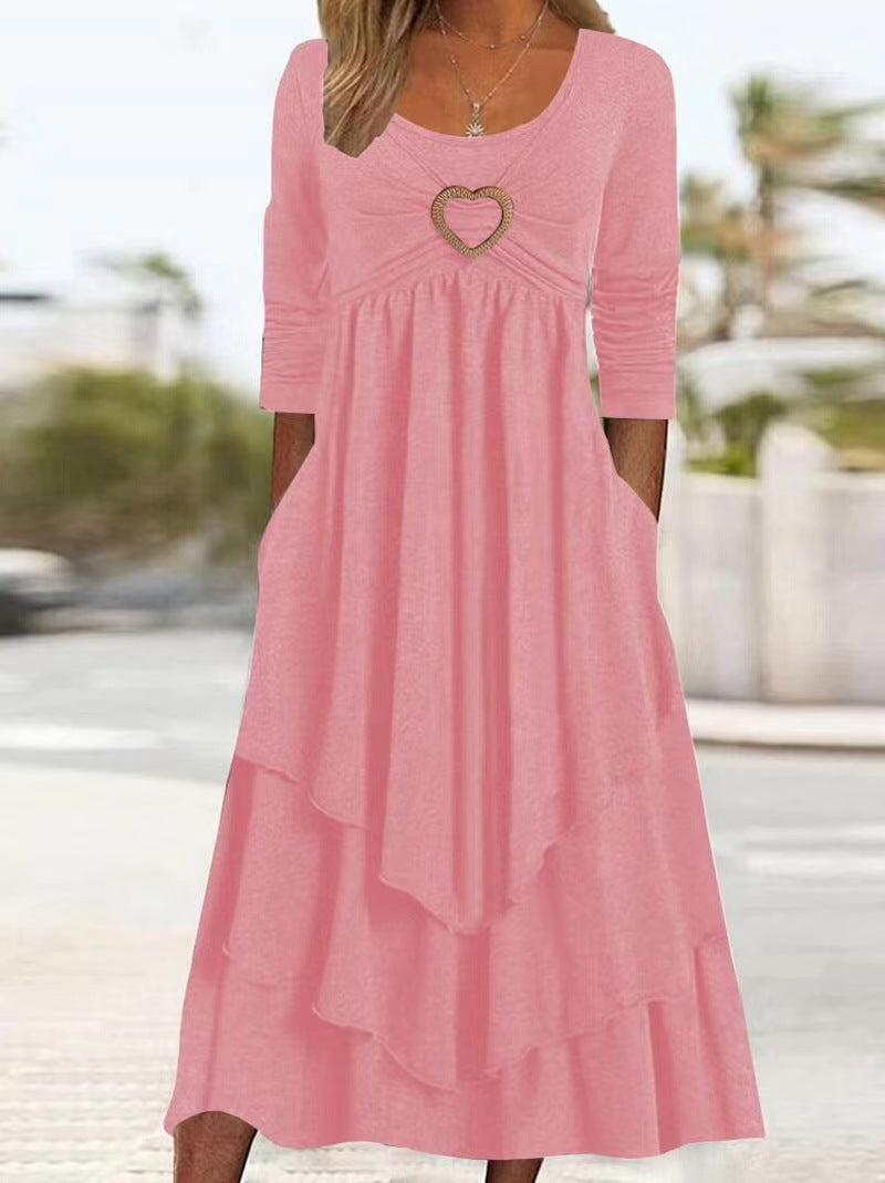 👗 50% zniżki🔥【40-100 kg】2026 Nowa prosta sukienka z bawełny i lnu, wygodna i oddychająca tkanina ✅️Płatność przy odbiorze ✅️2 artykuły ze zniżką 70%