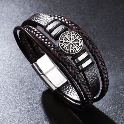 🔥【Koupit 1 a získat 1 zdarma】🎁Vintage pletený náramek pro muže symbolizuje mír a zdraví--4070704