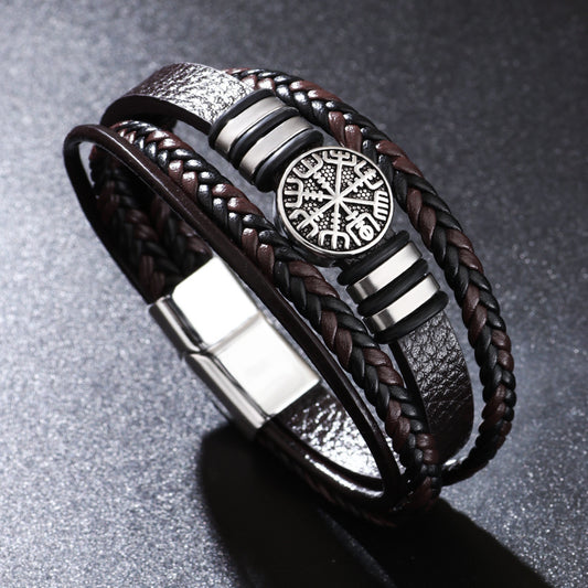 🔥【Koupit 1 a získat 1 zdarma】🎁Vintage pletený náramek pro muže symbolizuje mír a zdraví--4070704