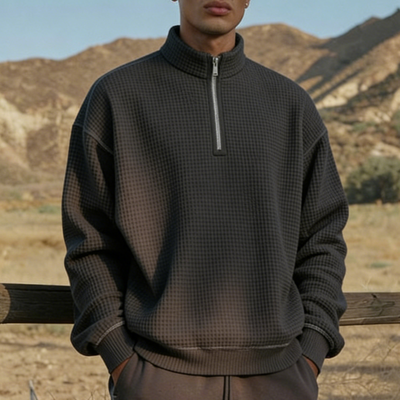 🔥Popust -47%🔥Muška majica s ovratnikom i patentnim zatvaračem