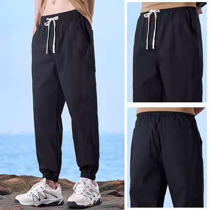 💥👖【Kupte 1 a získejte 1 zdarma🔥】【M-4XL】😍 Jarní a letní pánské ležérní kalhoty větší velikosti, prodyšné a rychleschnoucí