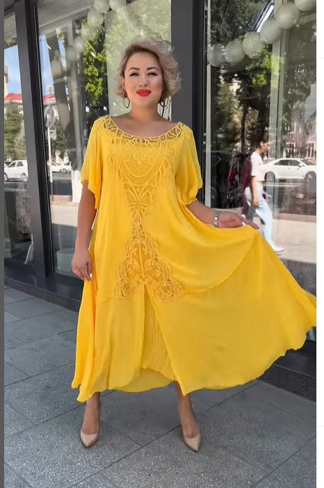🔥❤️【S-5XL】nové šaty, plus size, pohodlné a volné🔥Vynikající kvalita👌Perfektně padnou všem typům postav👌
