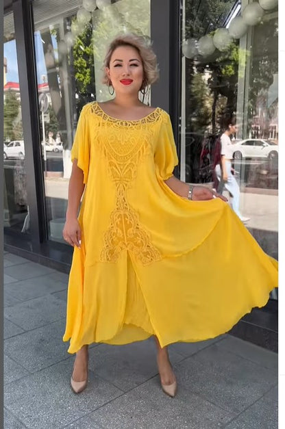 🔥❤️【S-5XL】nové šaty, plus size, pohodlné a volné🔥Vynikající kvalita👌Perfektně padnou všem typům postav👌