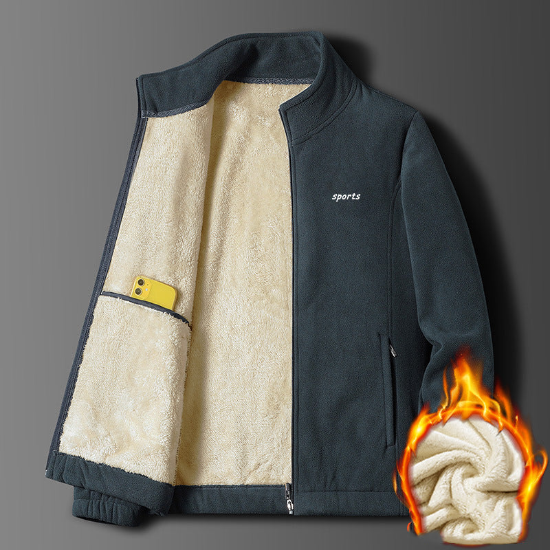 ⛄【M-5XL】Ново мъжко яке от дебела овча кожа за есен и зима, топло, удобно и ветроустойчиво, зимен аксесоар