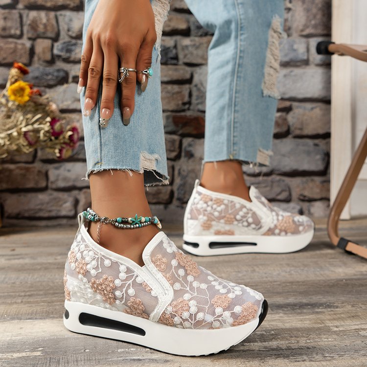 🌸👟【Sleva 50 % 🔥】【36–44】Dámské letní volnočasové tenisky ze síťoviny s hrubou podrážkou