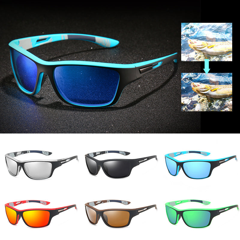 🚵‍♂️😎【Reducere 50% 🔥】🕶⚡ Ochelari de soare sport pentru bărbați, polarizați, cu lentilă reflectorizantă reală, moderni și rezistenți la praf, ideali pentru ciclism în aer liber
