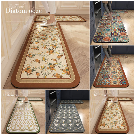 💥50% sleva💥【40*60cm+40*120cm】Nová protiskluzová podložka z diatomového bahna, která absorbuje vodu🦶