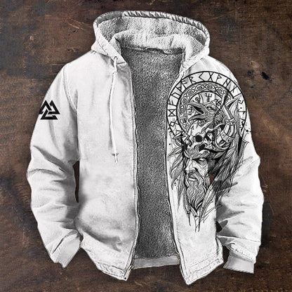 👨‍💻🧥✨【S-5XL】🔥Nová pánská módní retro mikina s kapucí a zipem s 3D digitálním tiskem -4139866