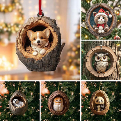 【12 kusů】🎄Dekorace na vánoční stromeček zvířátka. drobné zvířecí ozdoby --4153087