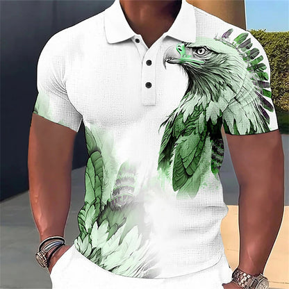 🦅【S-6XL】👕👕 Léto 2025 Nové pánské trendy tričko s 3D potiskem orla --3974710