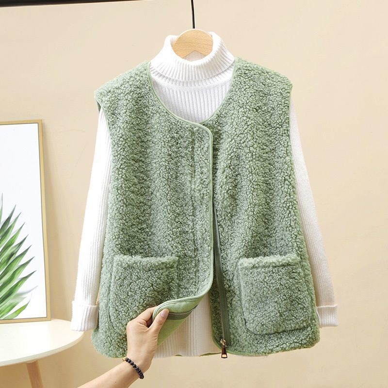 🔥Kedvezmény -45%🔥【S-4XL】Női őszi-téli báránygyapjú mellény