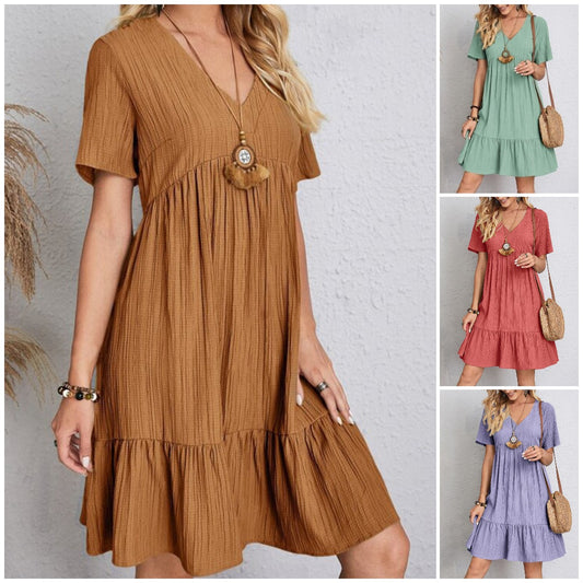 🌈👗【Kupte 1 a získejte 1 zdarma🔥】🏆【S-3XL】😍 Dámské velké bavlněné a lněné šaty, k dispozici více barev