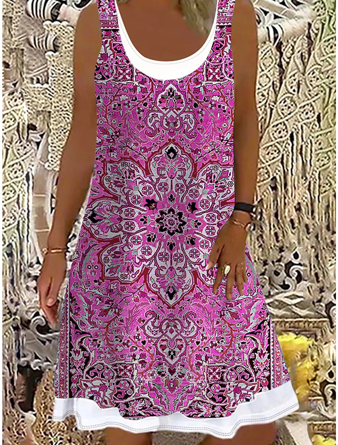 👗💖 【S-5XL】Nové dámské šaty velké velikosti s retro potiskem z roku 2025