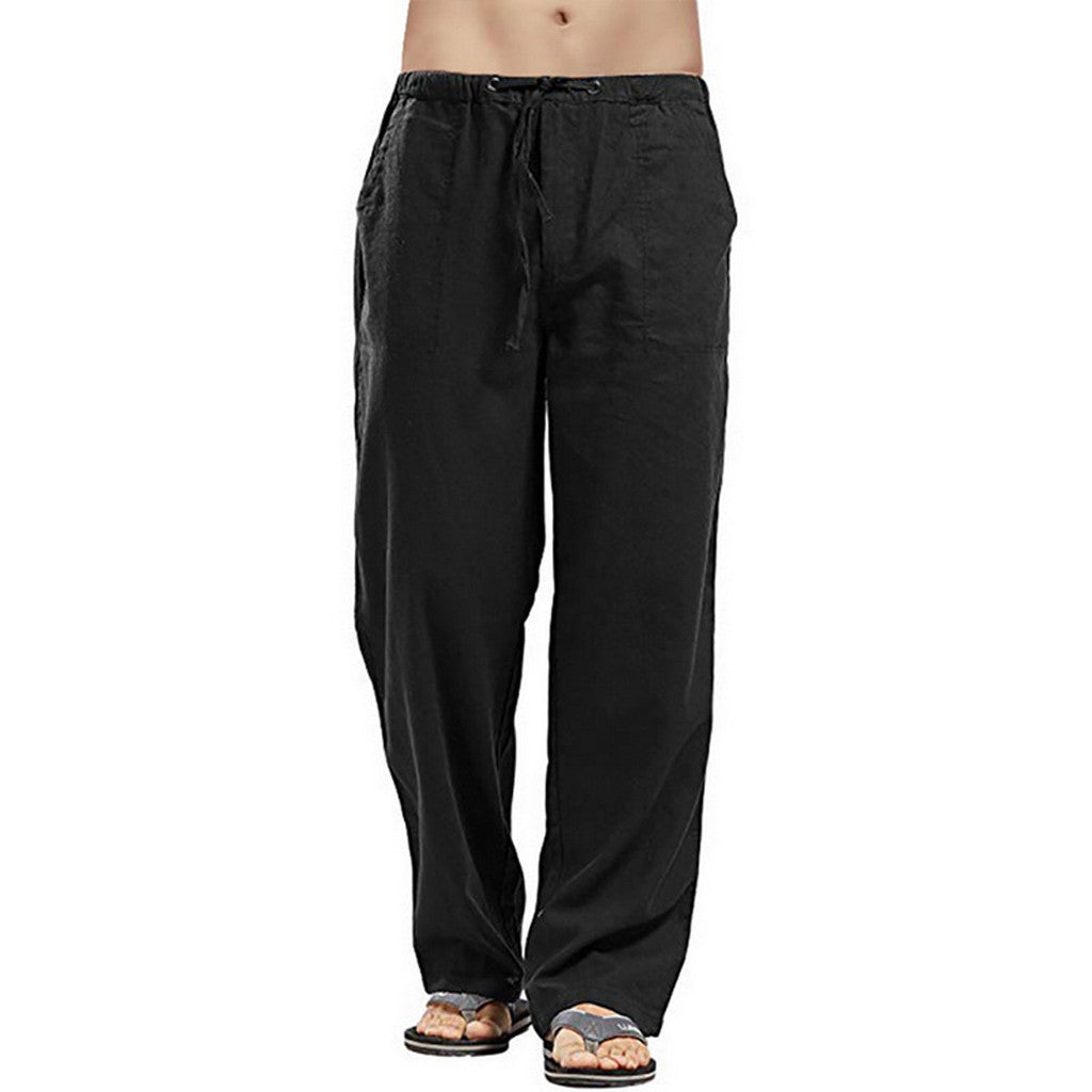 💥😎【50% kedvezmény 🔥】【S–5XL】🌈 Nagyméretű férfi szabadidőnadrág pamutból és lenből, 12 színben