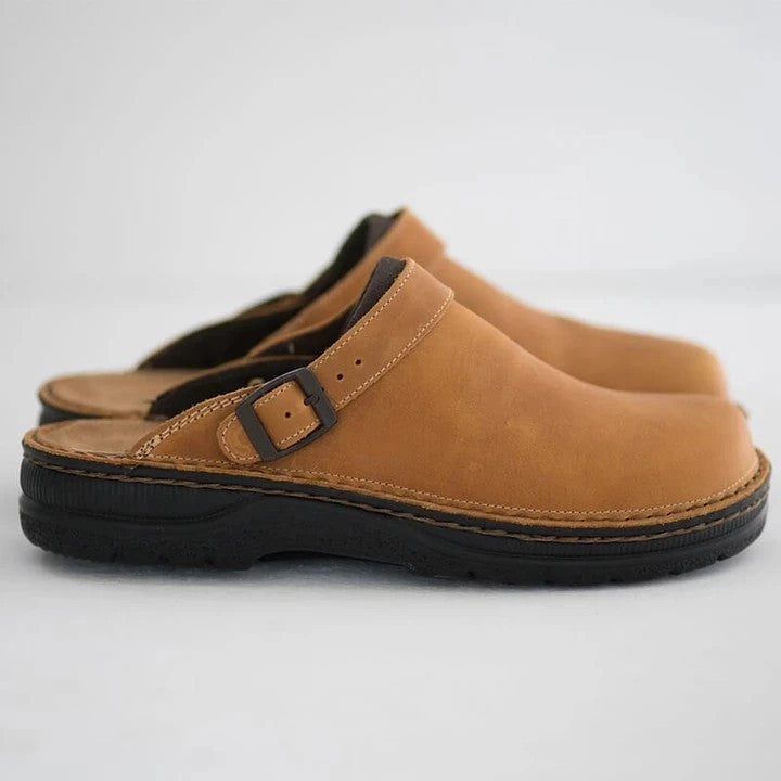 👞Płatność przy odbiorze✅【38-48】Kapcie wykonane z naturalnej skóry, miękka podeszwa, bardzo wygodne w noszeniu ✅️unisex