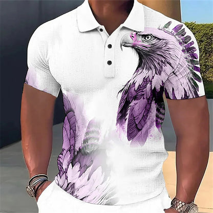 🦅【S-6XL】👕👕 Léto 2025 Nové pánské trendy tričko s 3D potiskem orla --3974710