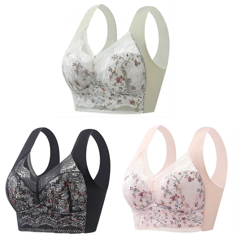 🎁【Vásárolj 2-t és kapj 1-et ingyen💥】Varrás nélküli, lélegző és állítható jeges selyem melltartó nagyobb méretekben [40kg-100kg]