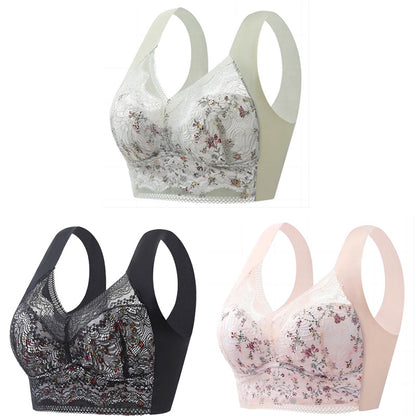 🎁【Vásárolj 2-t és kapj 1-et ingyen💥】Varrás nélküli, lélegző és állítható jeges selyem melltartó nagyobb méretekben [40kg-100kg]
