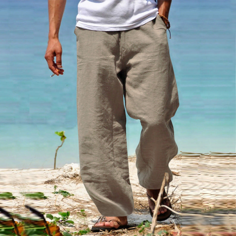 👖🕺【Sleva 50 % 🔥】【S–5XL】😍 Letní pánské kalhoty s volným rovným střihem, ve velkých velikostech, dostupné v 8 barvách