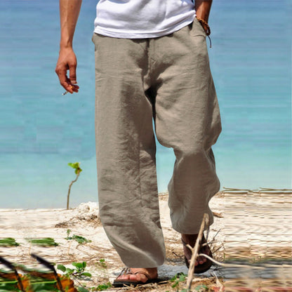 👖🕺【Sleva 50 % 🔥】【S–5XL】😍 Letní pánské kalhoty s volným rovným střihem, ve velkých velikostech, dostupné v 8 barvách