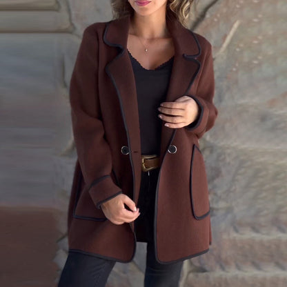 💥【S-5XL】Nový elegantní oboustranný vlněný kabát s kostýmovým límcemm --4163742