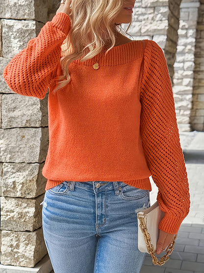 ✨🔥【XS-2XL】Nový jednobarevný svetr/pletenina s dlouhým rukávem