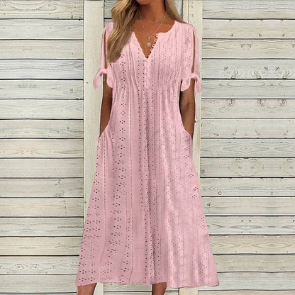 💋【🏆Bestseller】【S-5XL】😍Jednoduché dámské šaty větší velikosti v jednobarevné, volné a ležérní.