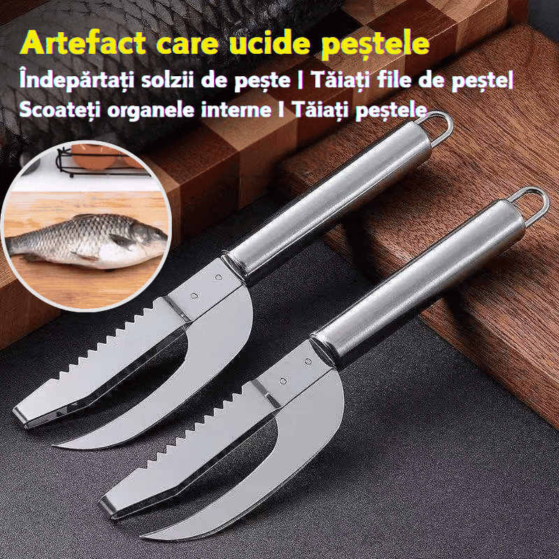 🍲【Kupte 1 a získejte 1 zdarma】🐟【Nabídka 2 kusů】Víceúčelový nůž z nerezové oceli pro efektivní škrábání rybích šupin-4077267