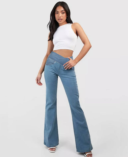 👖 50% de descuento🔥【40-110 kg】Nuevos jeans cruzados de cintura alta a la moda 2026 ✅Pago contra entrega ✅2 artículos con un 70% de descuento.
