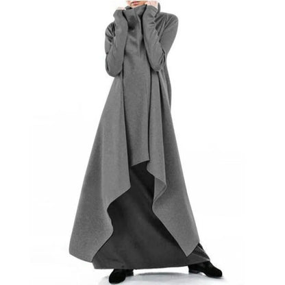 💃 Snížená cena -48%🔥【S-5XL】Široký, nepravidelný dlouhý plášť, rolák pro ženy