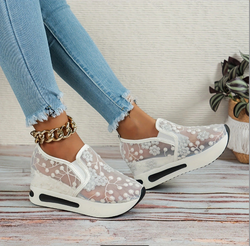 🌸👟【Sleva 50 % 🔥】【36–44】Dámské letní volnočasové tenisky ze síťoviny s hrubou podrážkou