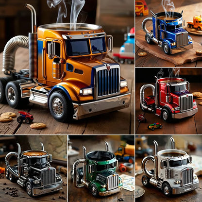 🚛【Kreativní dekorace do domácnosti】☕Ručně vyráběné hrnky na kávu pro kamiony