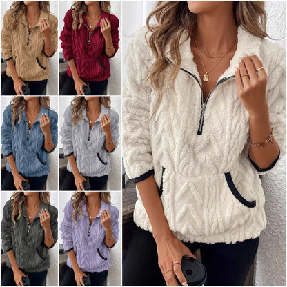 🔥Új, menő akció🔥【S-3XL】Női őszi-téli polár rövid pulóver --4146592