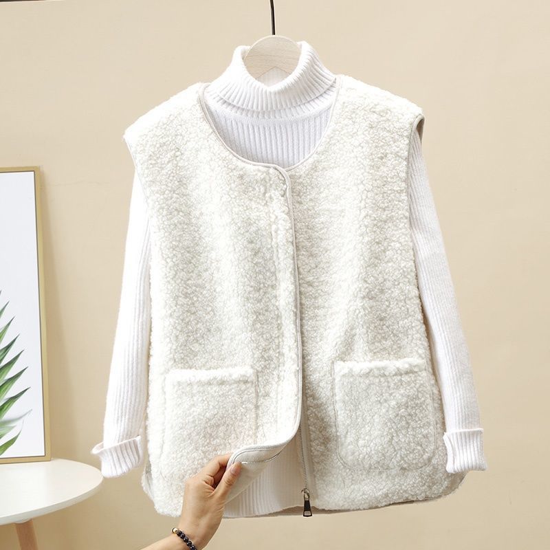 🔥Kedvezmény -45%🔥【S-4XL】Női őszi-téli báránygyapjú mellény