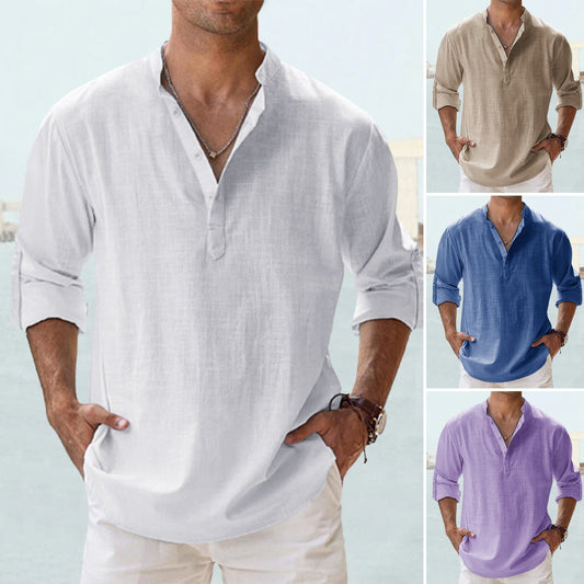 👔🎽【S-5XL】Limitowana zniżka 50%, męska koszula z bawełny i lnu 2025, luźna i przewiewna. 