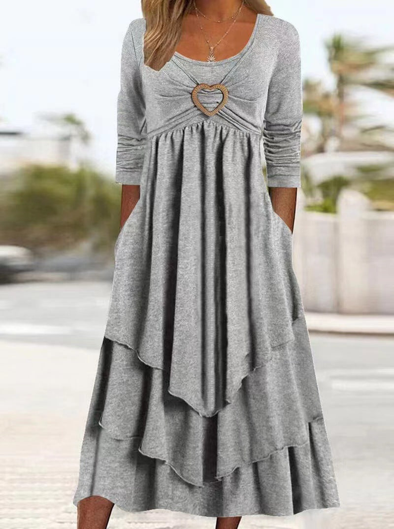 👗 50% de descuento🔥【40-100 kg】Nuevo vestido sencillo de algodón y lino; tejido cómodo y transpirable ✅️Pago contra entrega ✅️2 artículos con un 70% de descuento